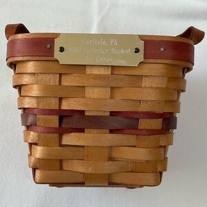 1st Edition 1997 Collector Basket Delaware Heritage Signed W/ Liner Carlisle, PA